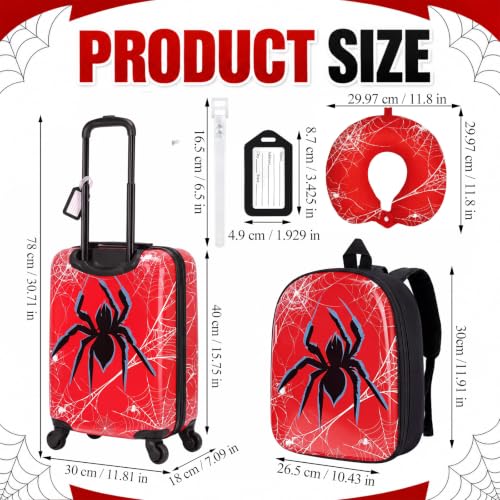 Sanwuta Luggage Sets, 4 Pack, Hardside Suitcases 16 Inch Spider - size: 16 inch, style: Spider
