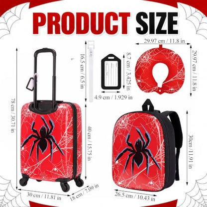 Sanwuta Luggage Sets, 4 Pack, Hardside Suitcases 16 Inch Spider - size: 16 inch, style: Spider