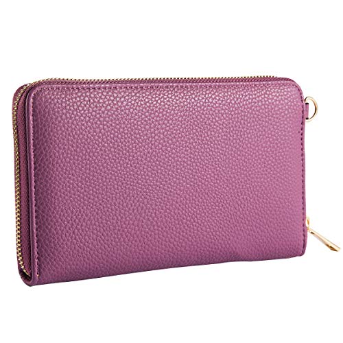 Small Crossbody Purse Cell Phone Wristlet Wallet for Women RFID - color: Violet