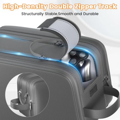 Travel Toiletry Bag, Waterproof Hanging Dopp Kit, Organizer for Men & Women - color: Grey