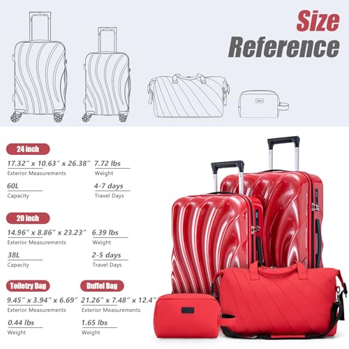 Cosbarn Luggage Sets 3 Piece Suitcases with Wheels, Suitcase Set, ABS+PC Hardshell Luggage with Phone Holder, Lightweight Carry on Luggage with TSA Lock Spinner Wheels - color: SkyBlue, size: 3 Piece Sets (20/DB/TB)