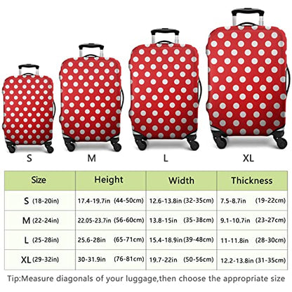Polka Dot Luggage Cover Protector Fit 29-32 Inch, Red White - color: Luggage Cover-3, size: XL(29-32in)
