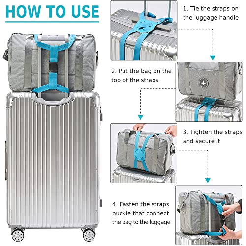 Travelkin Luggage Straps Bag Bungee for Suitcase Add a Bag TSA Approved - color: BLUE