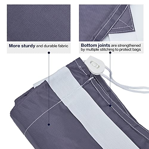 HOMEST XL Laundry Bag with Strap, Clothes Organizer for Dorm & Travel - color: (1 pack) Grey