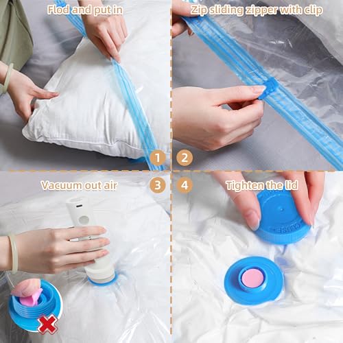 18 Pack Vacuum Storage Seal Bags for Travel with Cordless Electric Pump - style: 18 Combo+ Electric Pump