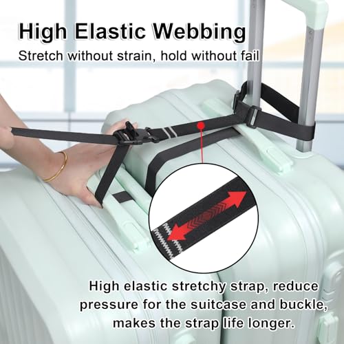 Vigorport Luggage Connector Straps for Suitcase, Add A Bag Suitcase Belt - size: Medium-Cam Buckle