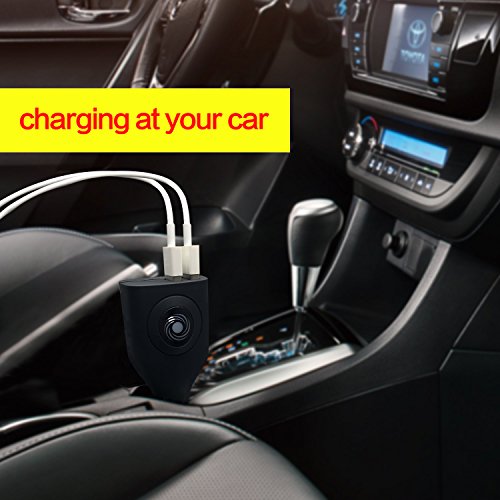 NDLBS 2Pack USB Car Charger, 2-in-1 Portable With Foldable Plug Wall Charger for iPhone X XR XS 7 8 Plus Note 8 9 Galaxy S8 S9 Plus LG Pixel - color: 2Pack Black