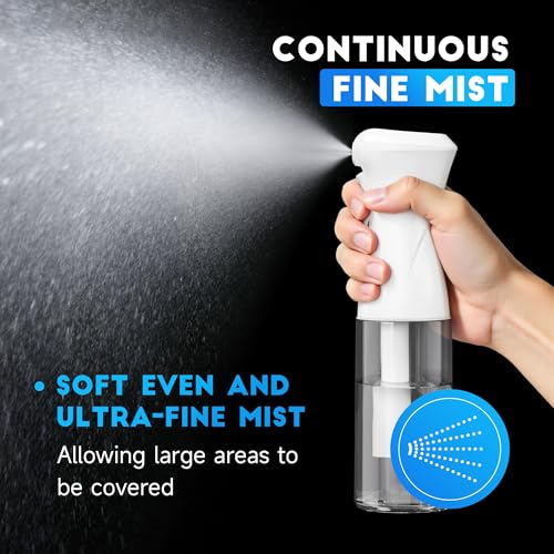 3 Pack Continuous Spray Bottle for Hair, 6.8 OZ Ultra Fine Mister Sprayer - color: Pink Purple White, size: (3-Pack)-6.8 Oz