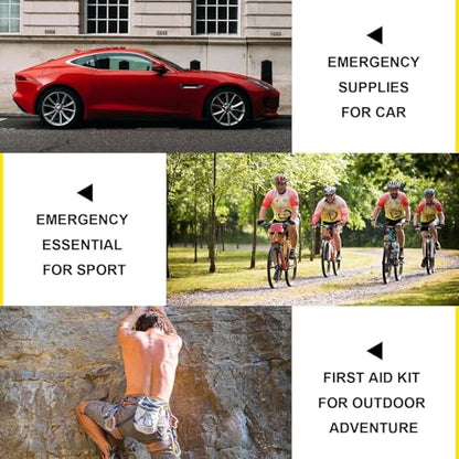First Aid Kit 300PCS Car Home Camping Essentials Yellow 1st Aid - color: Yellow-300pcs