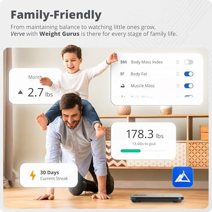 Greater Goods Smart Scale – Body Fat, BMI & Muscle Mass, Wi-Fi & Bluetooth - color: Black Smart Scale