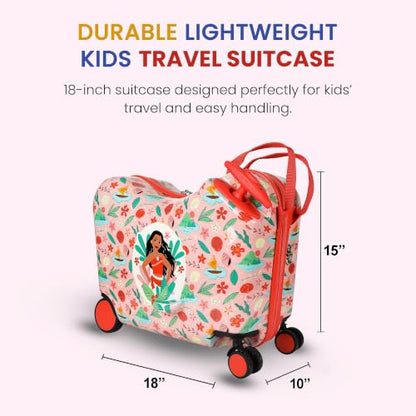 Bioworld Moana Adventure 15-Inch Kids Ride-On Spinner Suitcase - color: Moana Adventure