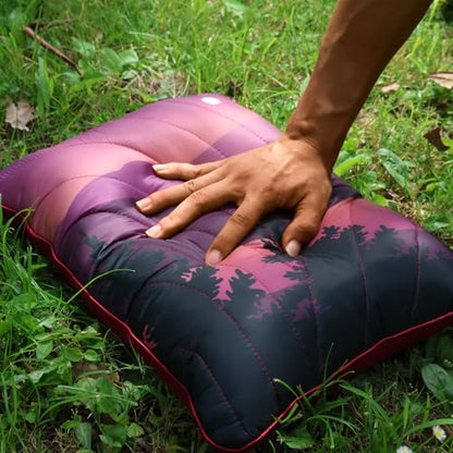 Camping Pillow Compressible Travel Pillow Lightweight Camp Pillow - color: Night, size: Small (11.4''x14.5'')