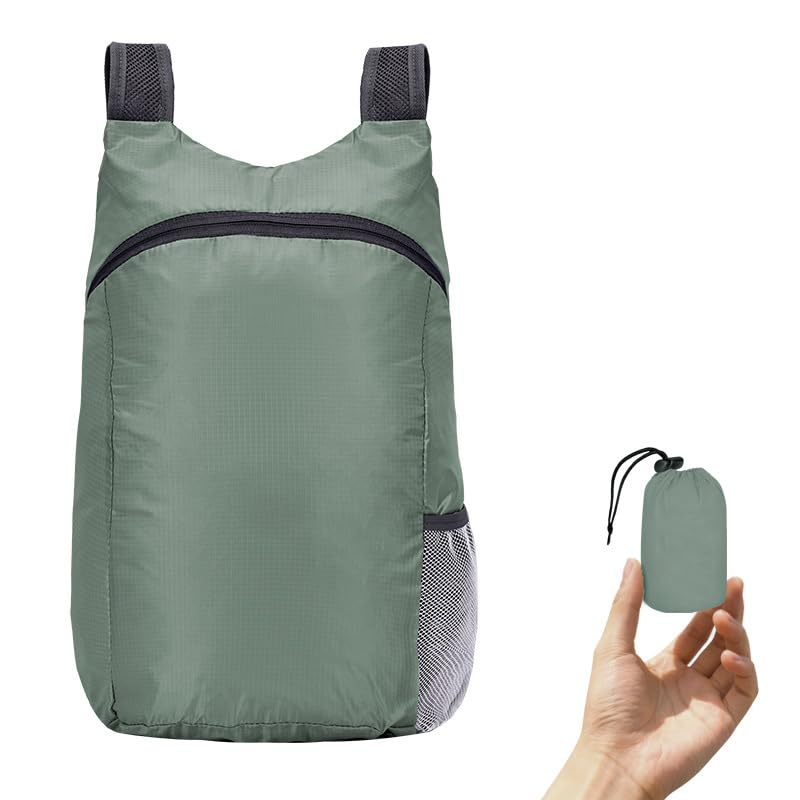 20L Lightweight Foldable Ultralight & Thin Hiking Backpack for Outdoor Travel Camping Cycling - color: Grey