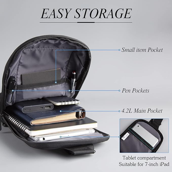 VGOAL Sling Crossbody Bag for Men Women,Casual Chest Shoulder Backpack - color: Ks3211w