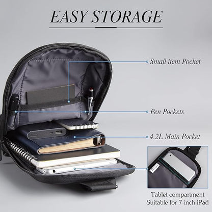 VGOAL Sling Crossbody Bag for Men Women,Casual Chest Shoulder Backpack - color: Ks3211w