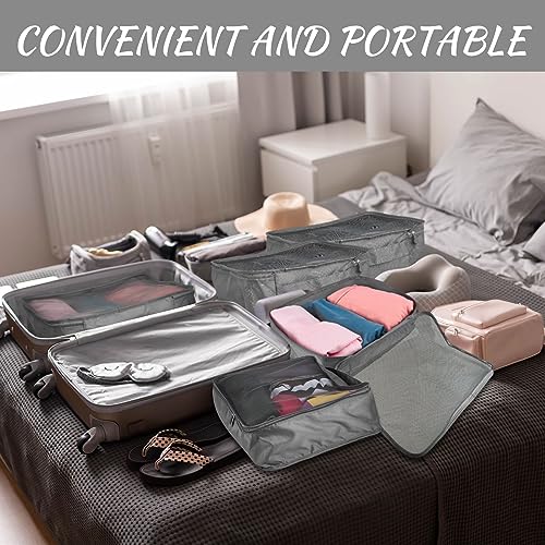 Silkfly 8 Pcs XL Packing Cube for Travel Luggage,Simple,Gray - color: Gray, size: Simple