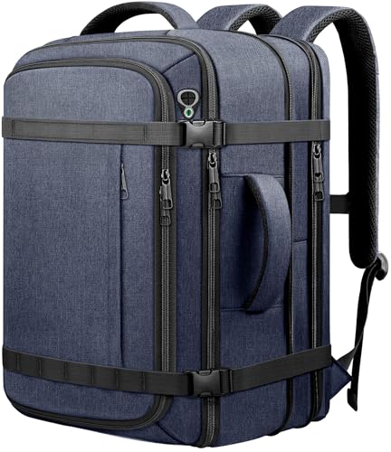 Travel Backpack with LifetimeWarranty,Expandable Carry on Backpack,Blue - color: Blue, size: 17.3inch - 19.2"x13.4"x7.9"(+2.7")