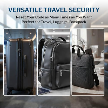 Forge TSA Locks 2 Pack - Open Alert Indicator, Alloy Body and Hardened Steel Shackle with Re-settable 3-Digit Combination - color: Blue 2Pk