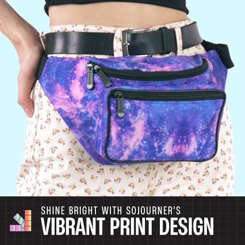 SoJourner Waterproof Holographic Fanny Pack, Galaxy Outer Space - color: Outter Space