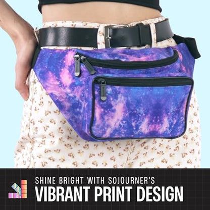 SoJourner Waterproof Holographic Fanny Pack, Galaxy Outer Space - color: Outter Space