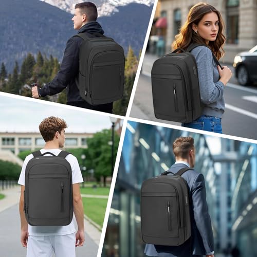 Business Travel Lightweight Laptop Backpack for Men - color: Black, size: 15.6MAX", style: Classic