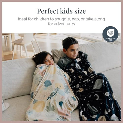 Beddy's Black Outer Space Travel Blanket with Shoulder Bag for Kids - color: Black