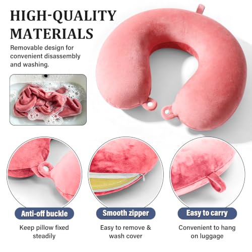 Philbinden 2 Packs Travel Neck Pillow Cover, Reusable U Shaped Washable Cover (Dark Blue Pink) - color: Dark Blue Pink