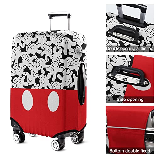Mouse Hands Gesture Luggage Cover Protector Fit 22-24 Inch, White - color: Luggage Cover-1, size: M(22-24in)