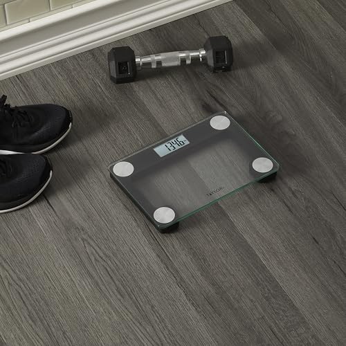 Taylor Compact Travel Scale with Canvas Bag, 9.7x6.7 Glass Platform, 400 lb - color: Clear
