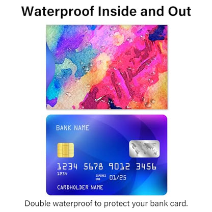 RFID Blocking Sleeves (10 RFID Blocking Sleeves, 10 Unique Designs) Identity Theft Protection Travel Case Set (Splendid Printing - color: Splendid Printing