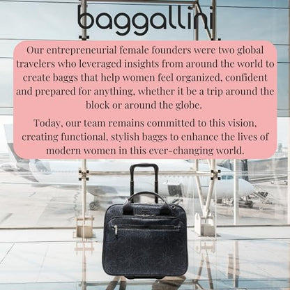 Baggallini Women's 2 Wheel Tote - color: Midnight Blossom Print