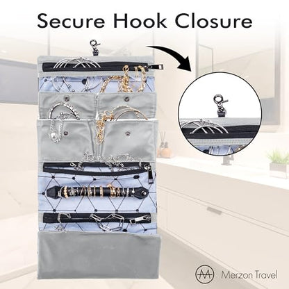 Diamond Jewelry Roll | HNG-731 Silver - color: The Diamond Jewelry Roll (Silver)