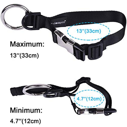Wisdompro Jacket Gripper Strap for Travel, Nylon Add a Bag Luggage Straps - color: Black