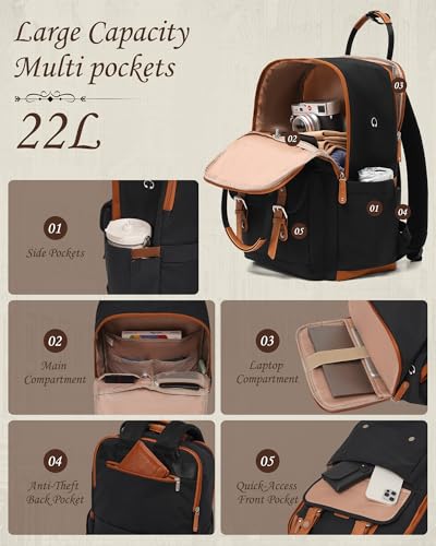 TAKUMI Luggage Sets, Hardside Suitcases with Wheels, Black, 3pcs(Backpack) - color: BLACK BROWN, size: 3 Piece Set(BP)