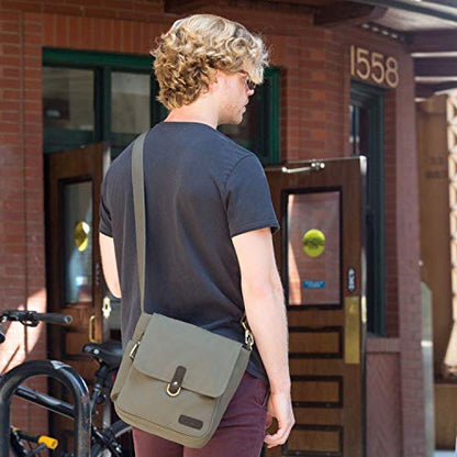 Travelon Anti-Theft Courier Tour Bag - color: Stone Gray