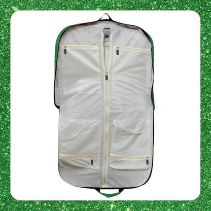 NGIL Glitter Travel Hanging Garment Bag (Glitter-Green) - color: Glitter-Green