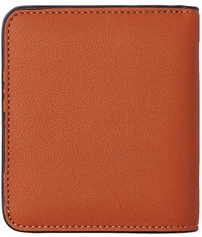 Toughergun Women’s Small Slim Leather Wallet with RFID Protection, Compact Bifold Mini Purse with Clear ID Window - color: 13 ReNapa Tan