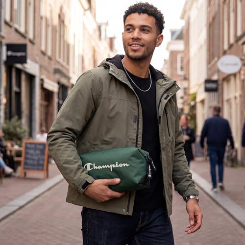 Champion Hanging Dopp Kit, Travel-Sized Polyester Bag, Water-Resistant Green - style: Green