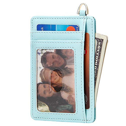GEEAD Slim Minimalist Front Pocket RFID Blocking Card Holder Wallets for Men & Women - color: Blue