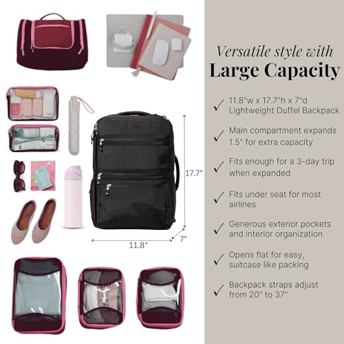 Baggallini Modern Convertible Travel Backpack - color: Black