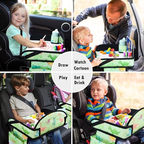 Car Seat Tray,Toddler Road Trip Essentials With Drawing Kit - color: Green