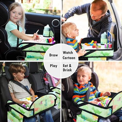 Car Seat Tray,Toddler Road Trip Essentials With Drawing Kit - color: Green