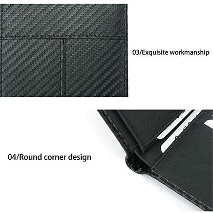 MINTEGRA RFID Blocking Card Wallet Minimalist Clutch Wallets Carbon Fiber Slim Card Holders with Cash Slot