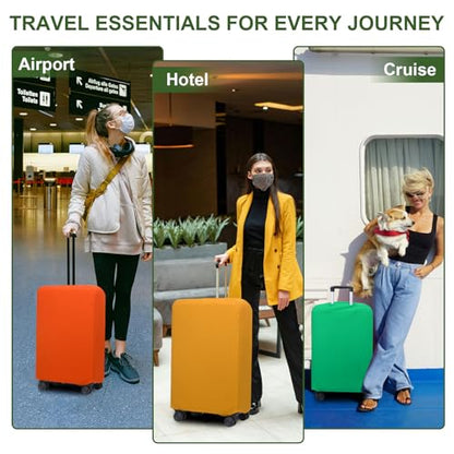 PATIKIL Luggage Cover 19-21 Inch Gray Scratch-Resistant Washable Elastic - color: Gray, size: 19-21 inch