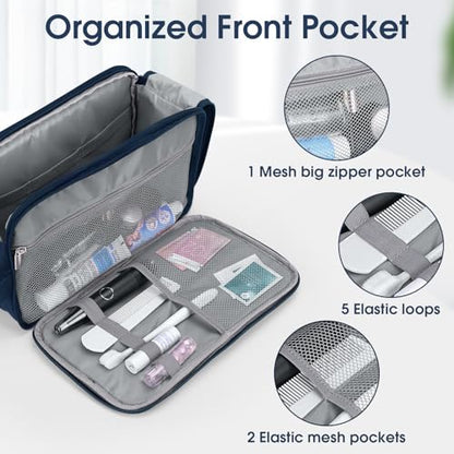 Wedama Large Toiletry Bag for Men, Handheld Travel Bag, Waterproof Toiletries, Thickened Polyester Dopp Kit, Toiletries Business Trips and Camping, Blue - color: Blue, size: Large