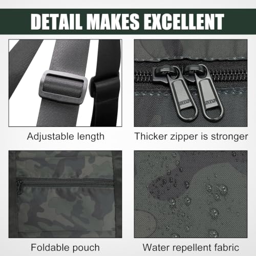 Duffle Bag for Travel Foldable Personal Item Travel Bag (Dark camo, 23L) - color: Dark camo, size: 23L