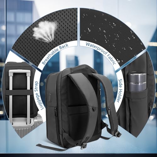 Business Travel Lightweight Laptop Backpack for Men - color: Black, size: 15.6MAX", style: Classic