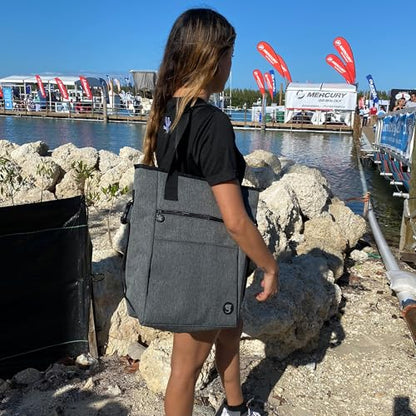 geckobrands 2 in 1 Convertible Tote and Backpack - Versatile and Durable for Travel, Gym, Beach, and Everyday Use - color: Paws