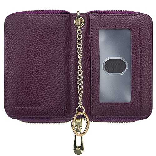 imeetu Rfid Credit Card Holder, Businese Card Case, Wallet for Women Men - color: Pro - Dark purple