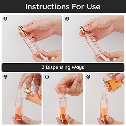 Segbeauty Perfume Travel Refillable, 20ml Portable Mini Perfume Atomizer, 2 Pack Empty Cologne Dispenser Perfume Bottles Scent Pump Case Toiletries Container Sprayer Travel Essential Accessory Set - color: Orange Pink, style: Mini Bottles